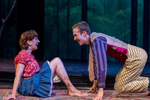 Denise Cormier as Audrey and Graham Emmons as Touchstone in As You Like It. Photo by Rene Minnis.