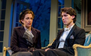 Denise Cormier as Mrs. Arbuthnot and Leighton Samuels as Gerald in A Woman of No Importance. Photo by Rene Minnis.