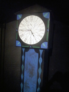 The clock, decorating the SL box. It actually worked.